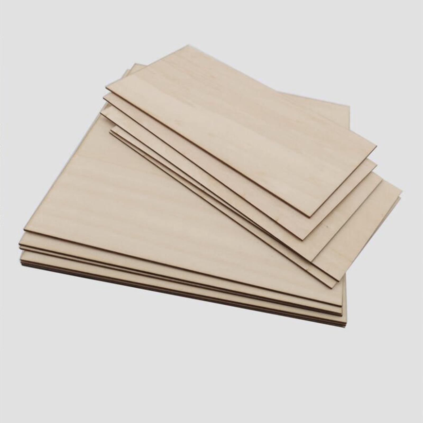 10Pcs Wood Sheets Unfinished B - Art Craft House Making 评论和价格