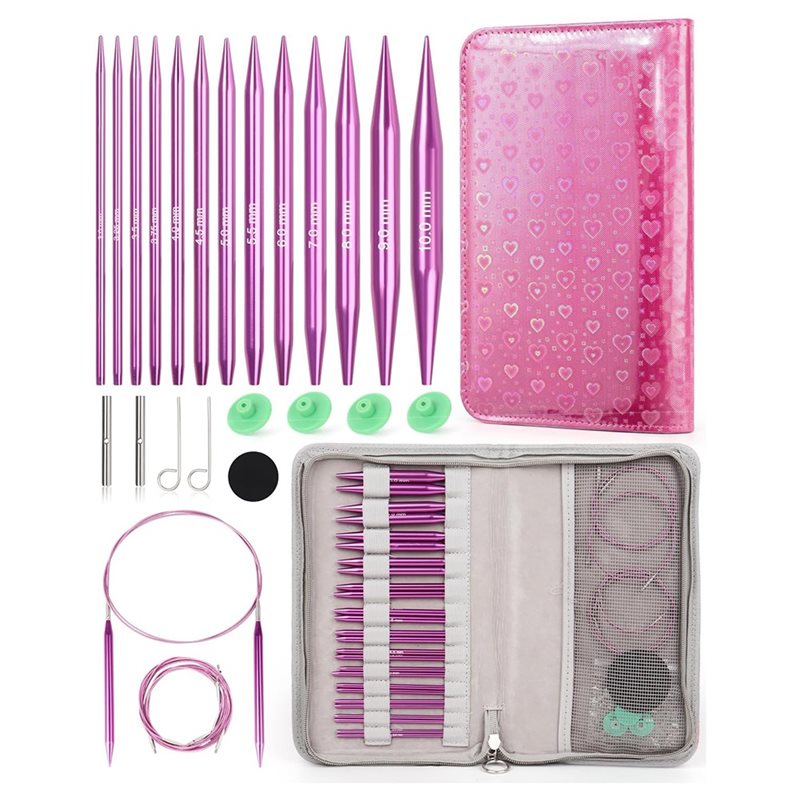 AT02-Leather Case Included 13  - Knitting Needle Circular 评论和价格