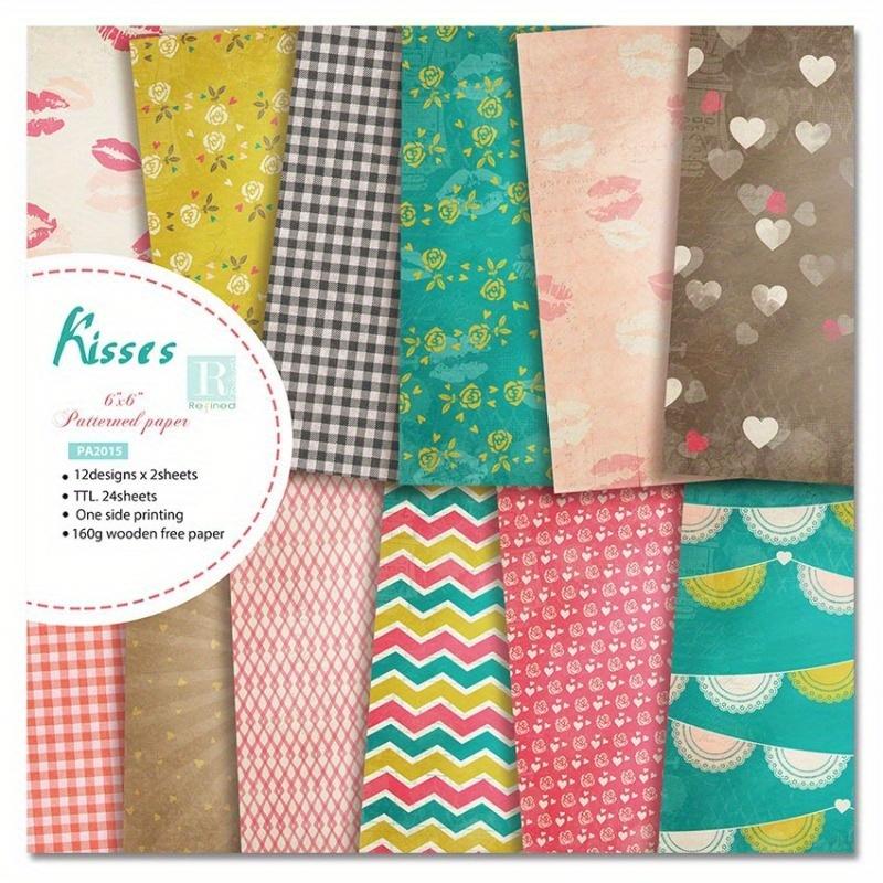 24 Sheets/Set Red Lips Kisses  - Art Craft Background 评论和价格
