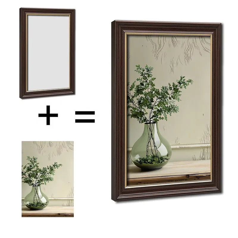 8x12 Wood Grain Gold Framed Pi - Art Craft Decoration Ideas 评论和价格