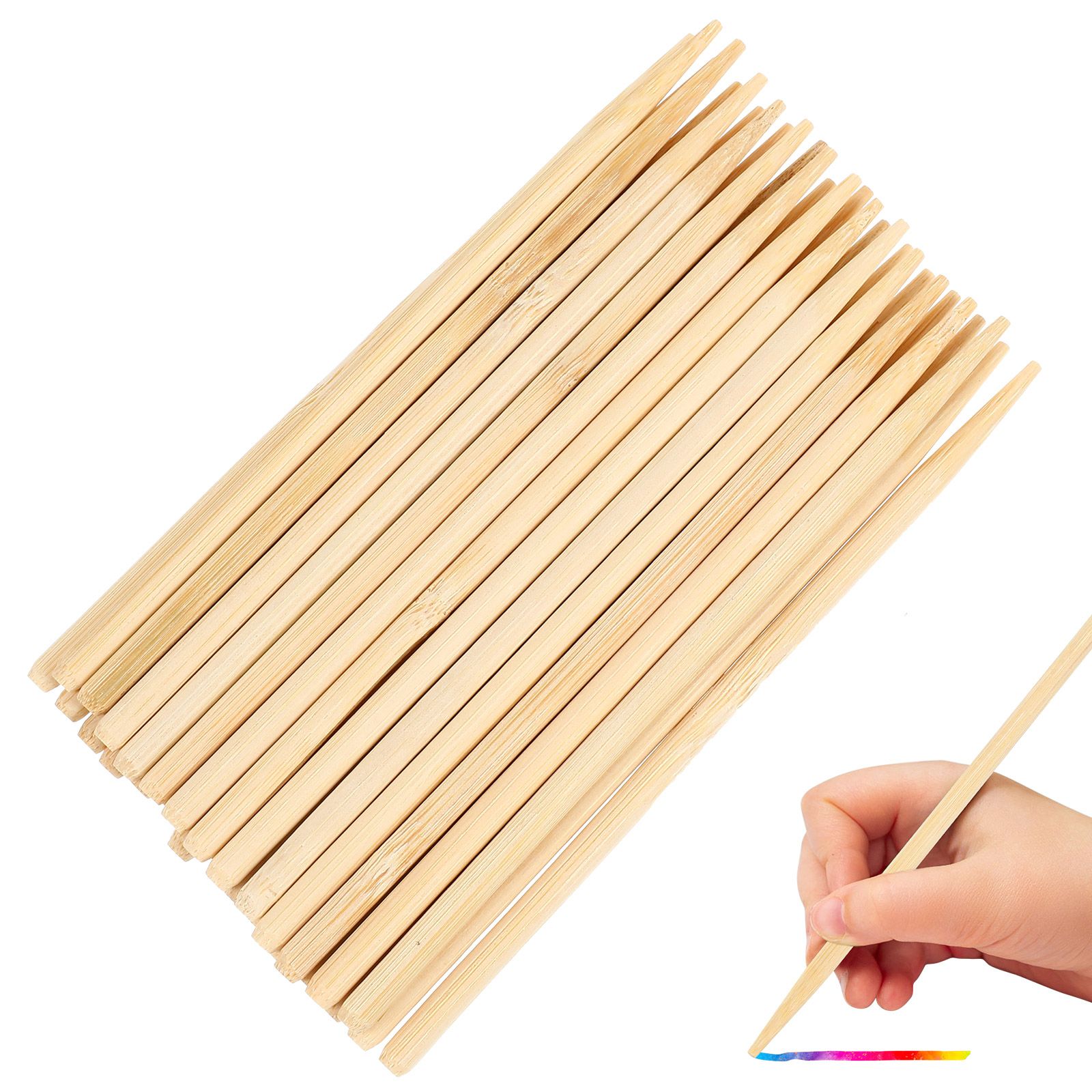 30pcs Scratch Bamboo Pens Wax  - Art Craft Stick 评论和价格