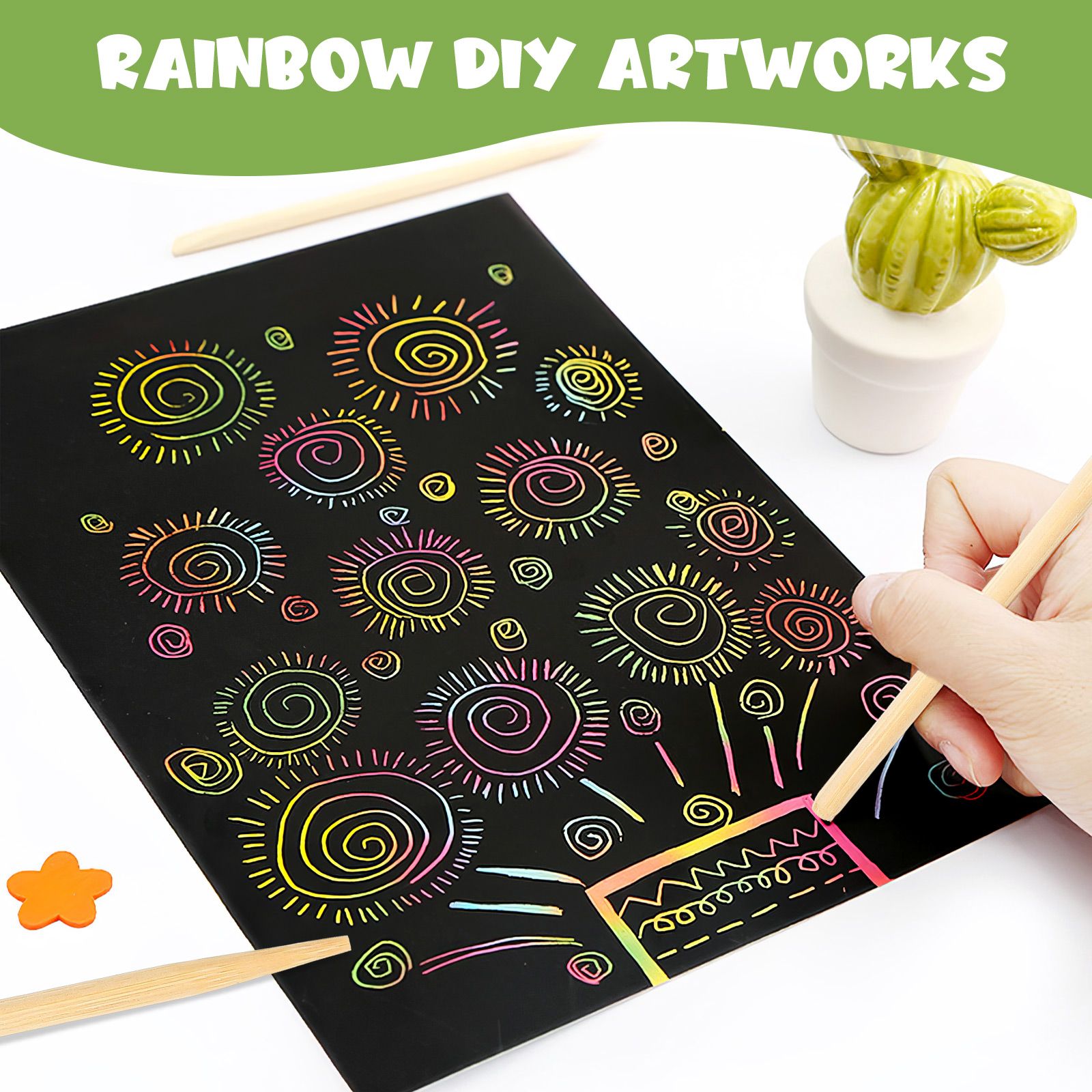 30pcs Scratch Bamboo Pens Wax  - Art Craft Stick 评论和价格