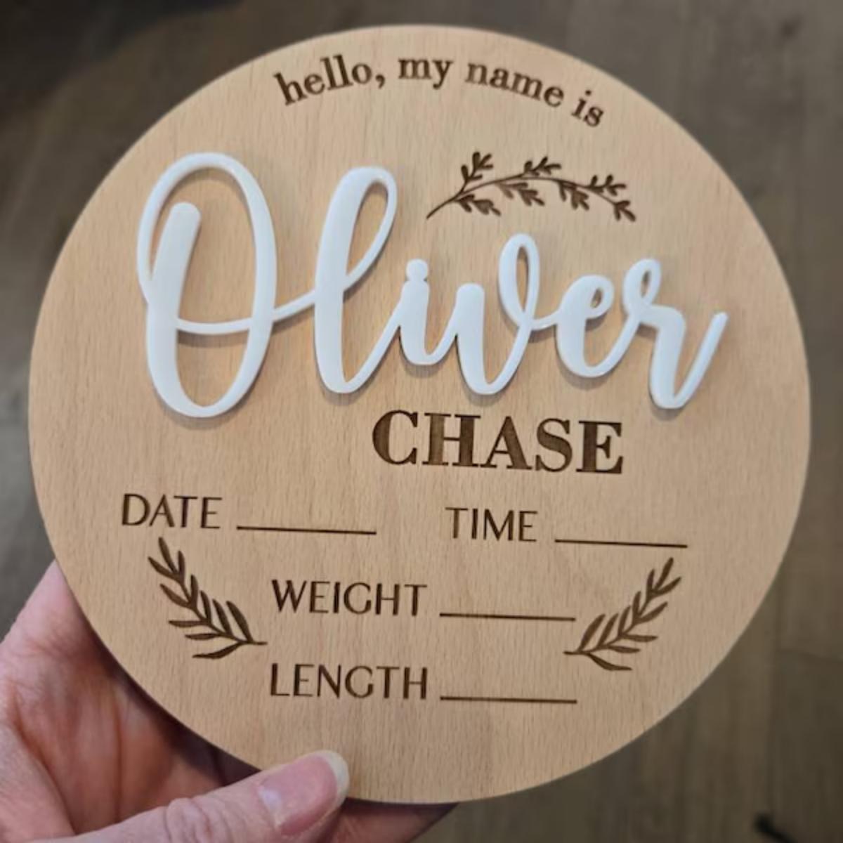 1Pc Custom Baby Announcement S - Art Craft Christmas 评论和价格