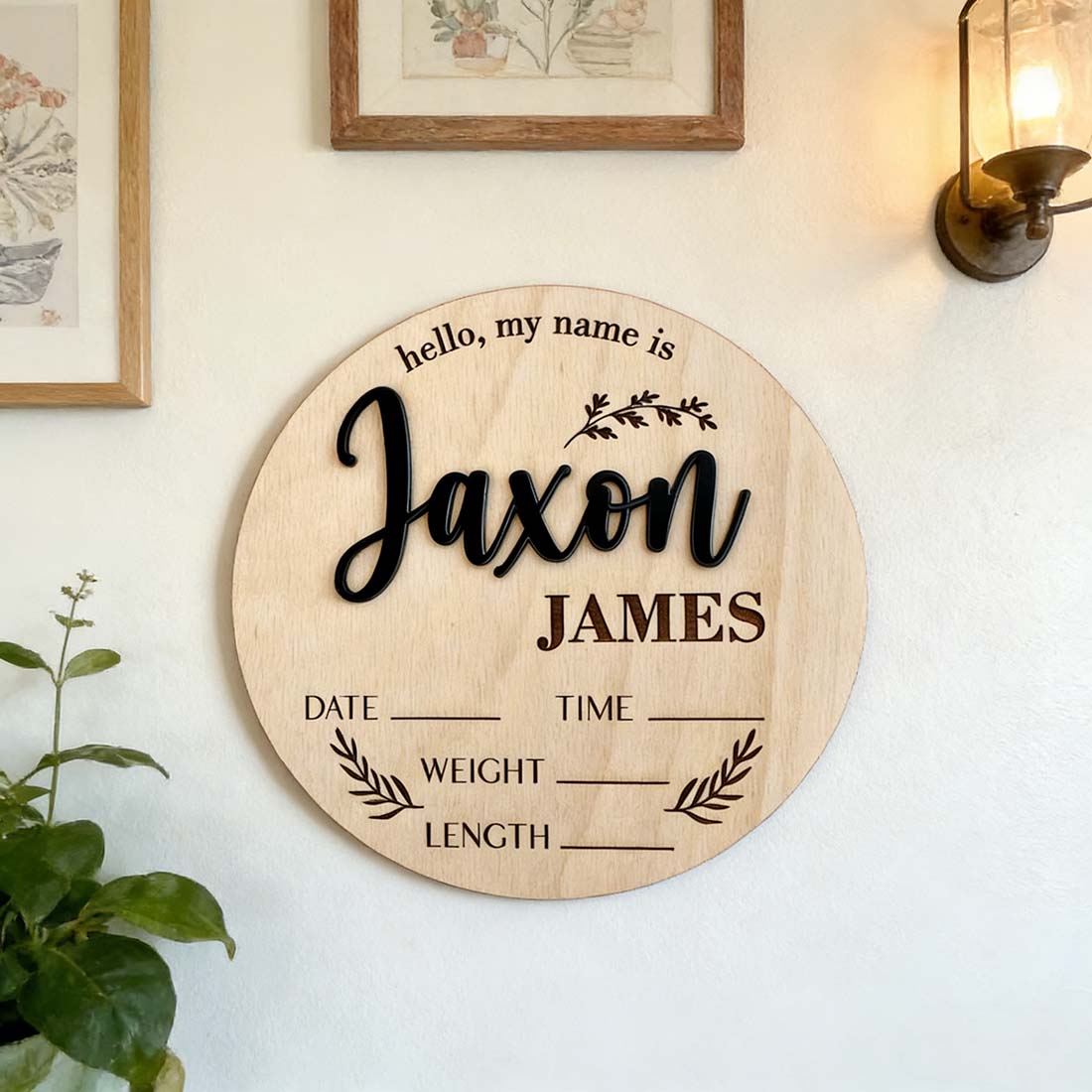 1Pc Custom Baby Announcement S - Art Craft Christmas 评论和价格