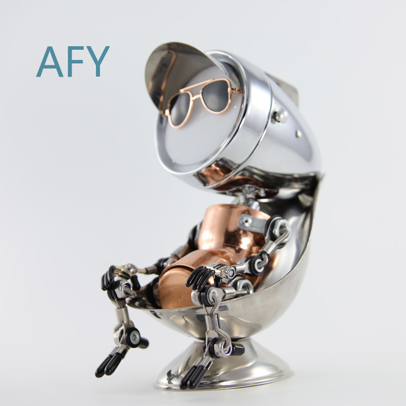 Metal Punk Robot Atmosphere La - Art Craft Robot 评论和价格