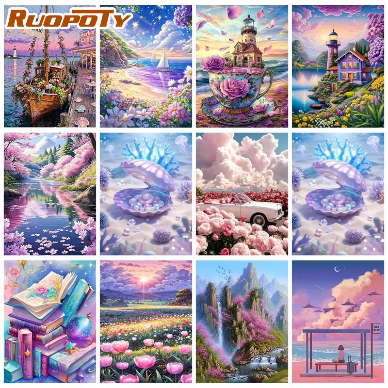 RUOPOTY Port Painting By Numbe - Art Craft Decoration Ideas 评论和价格
