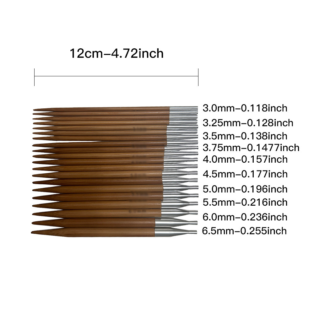 10Pairs Bamboo Interchangeable - Knitting Needle Circular 评论和价格