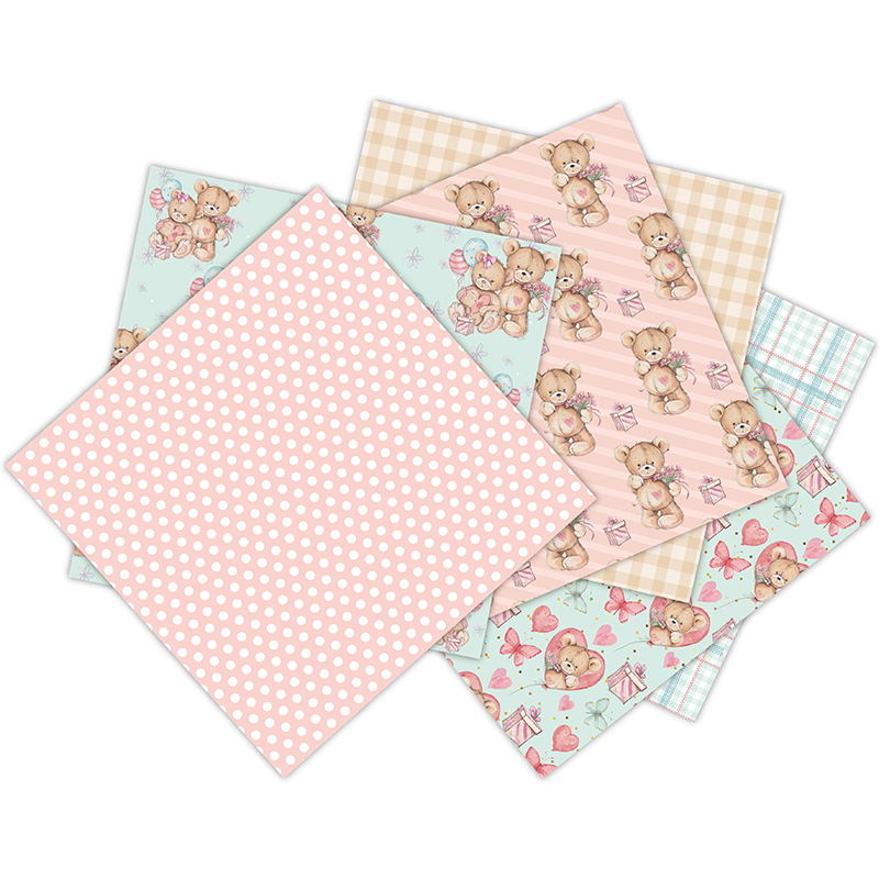 12 Sheets little bear Scrapboo - Art Craft Background 评论和价格