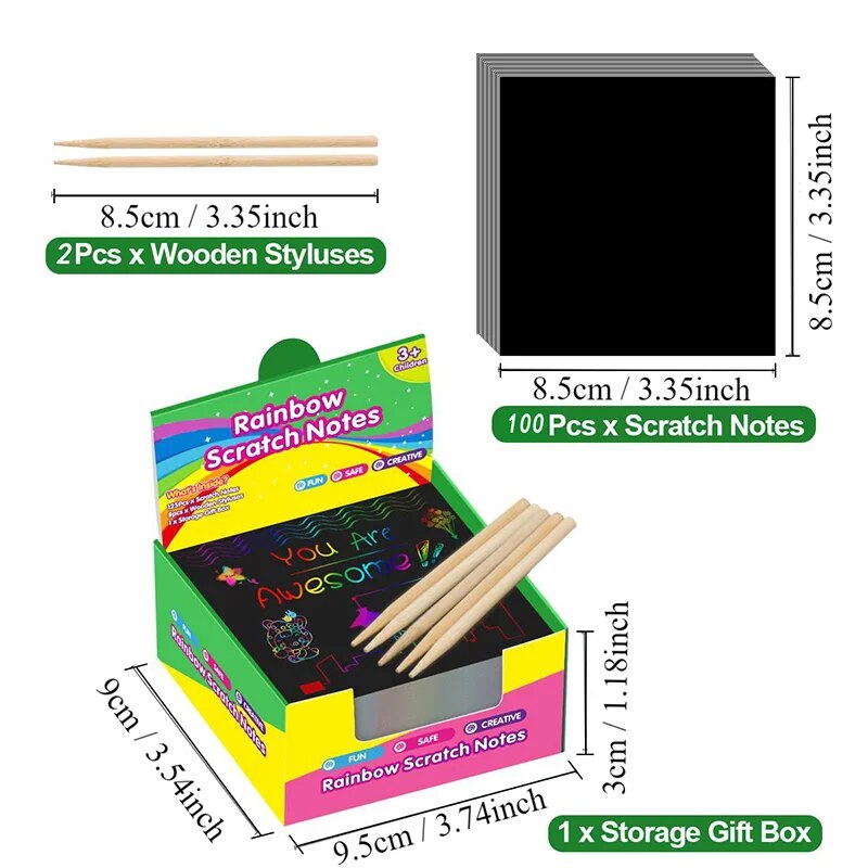 Many Creative Scratch Art Card - Art Craft Stick 评论和价格