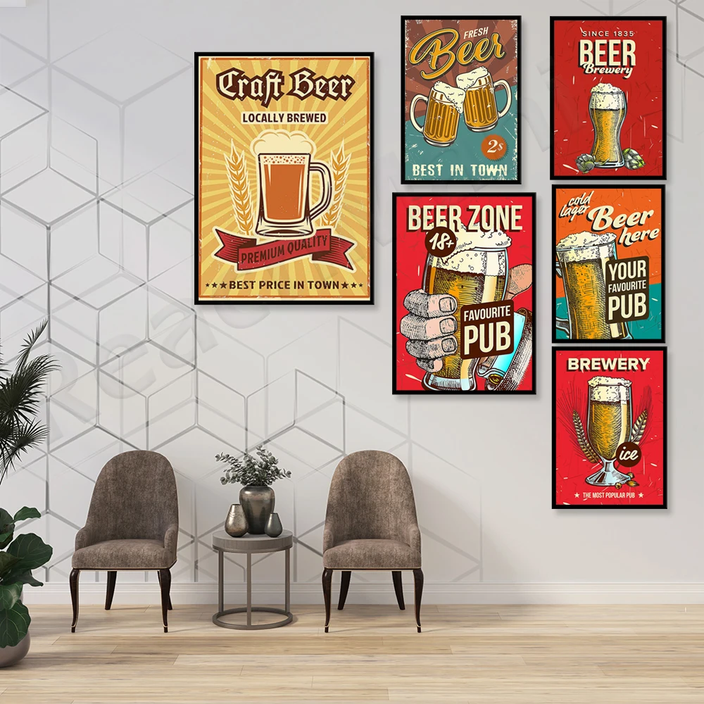 Favorite pub poster, brewery,  - Art Craft Decoration Ideas 评论和价格