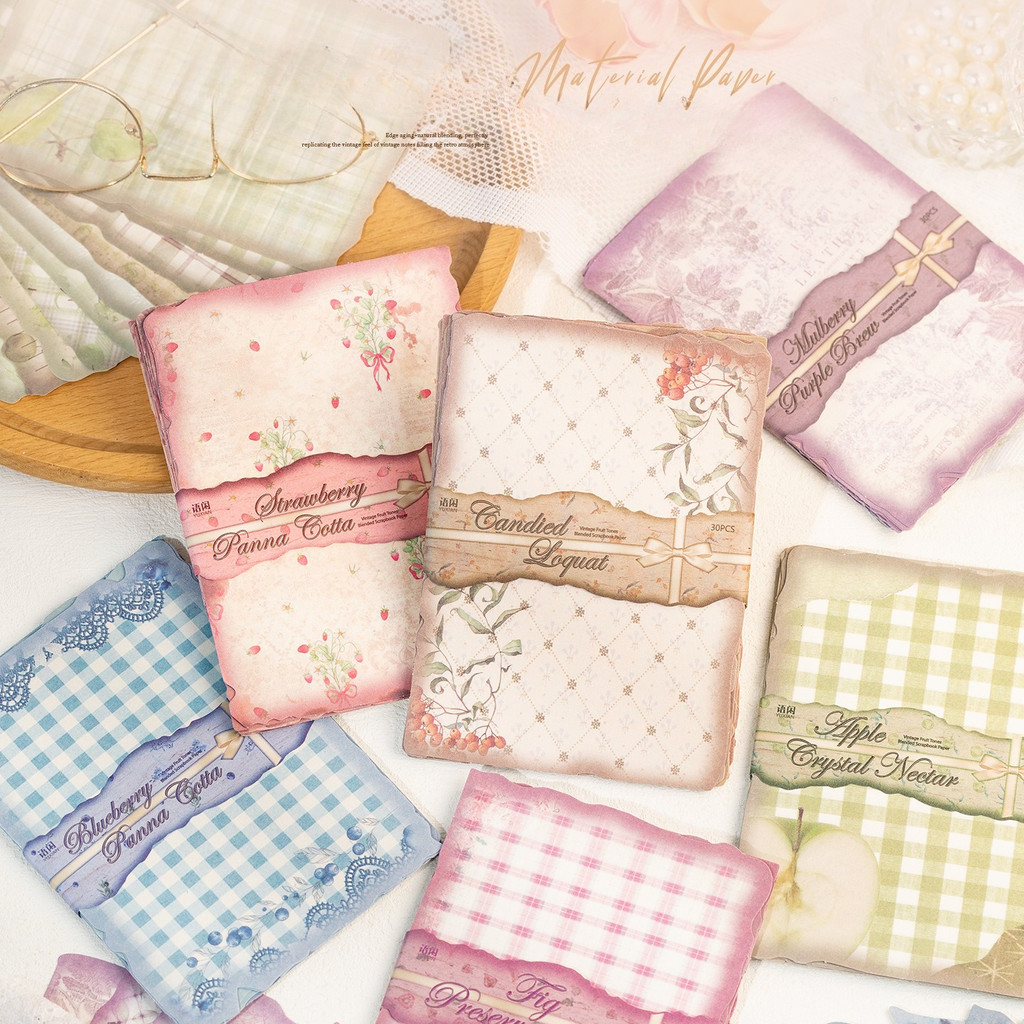 30sheets Vintage Scrapbook Pap - Art Craft Background 评论和价格