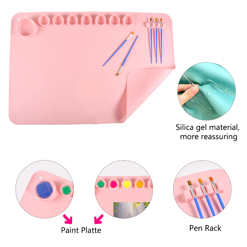 60X40cm Silicone Painting Mat  - Art Craft Stick 评论和价格