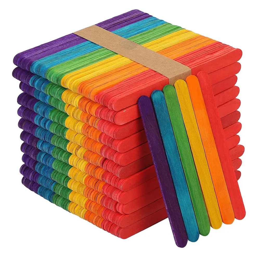 50PCS Colored Popsicle Sticks  - Art Craft Stick 评论和价格