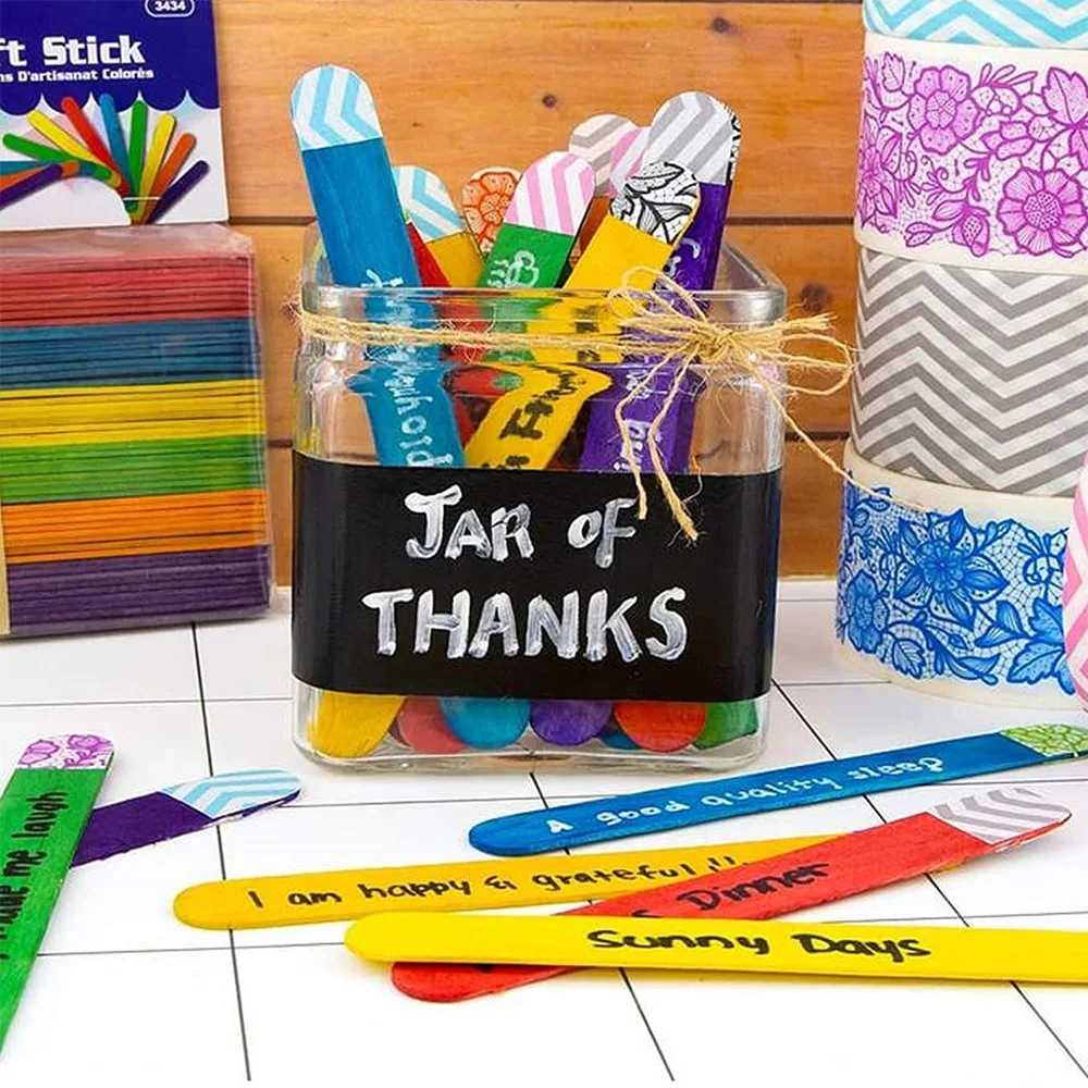 50PCS Colored Popsicle Sticks  - Art Craft Stick 评论和价格
