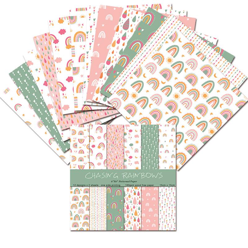 24 Sheets/Set Rainbow Craft Pa - Art Craft Background 评论和价格