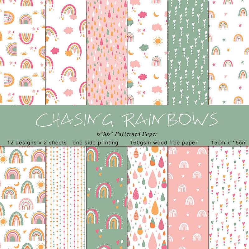 24 Sheets/Set Rainbow Craft Pa - Art Craft Background 评论和价格