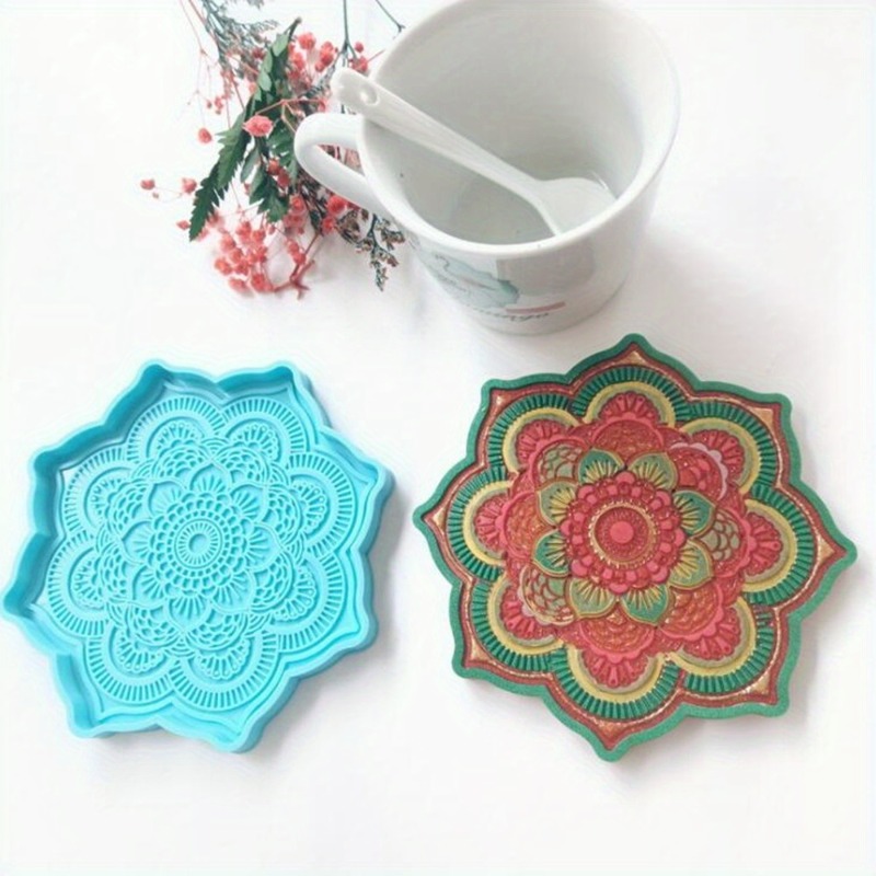 Mandala Coaster Silicone Mold  - Art Craft Flower 评论和价格