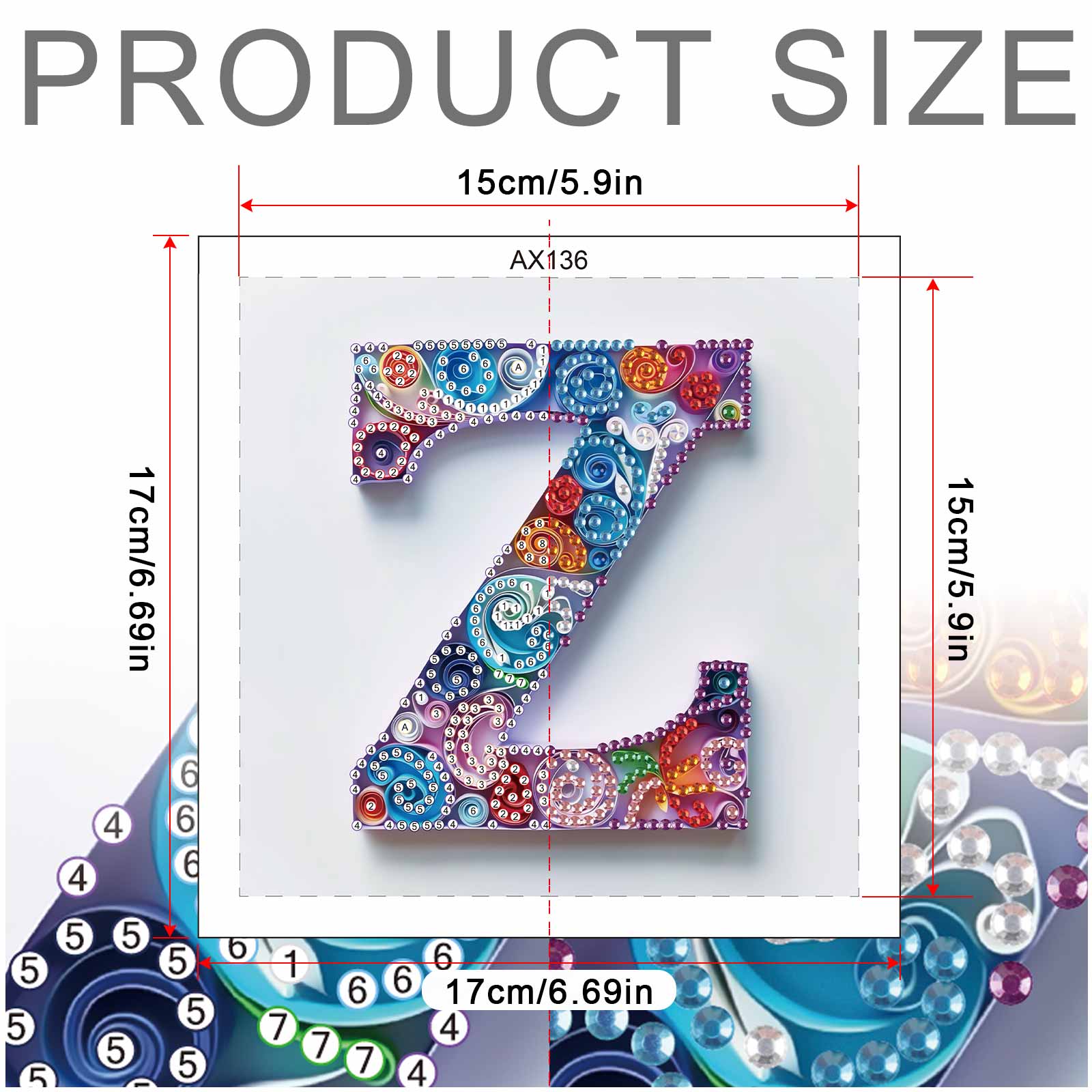Special Shaped Diamond Art pai - Art And Craft Letter Z 评论和价格