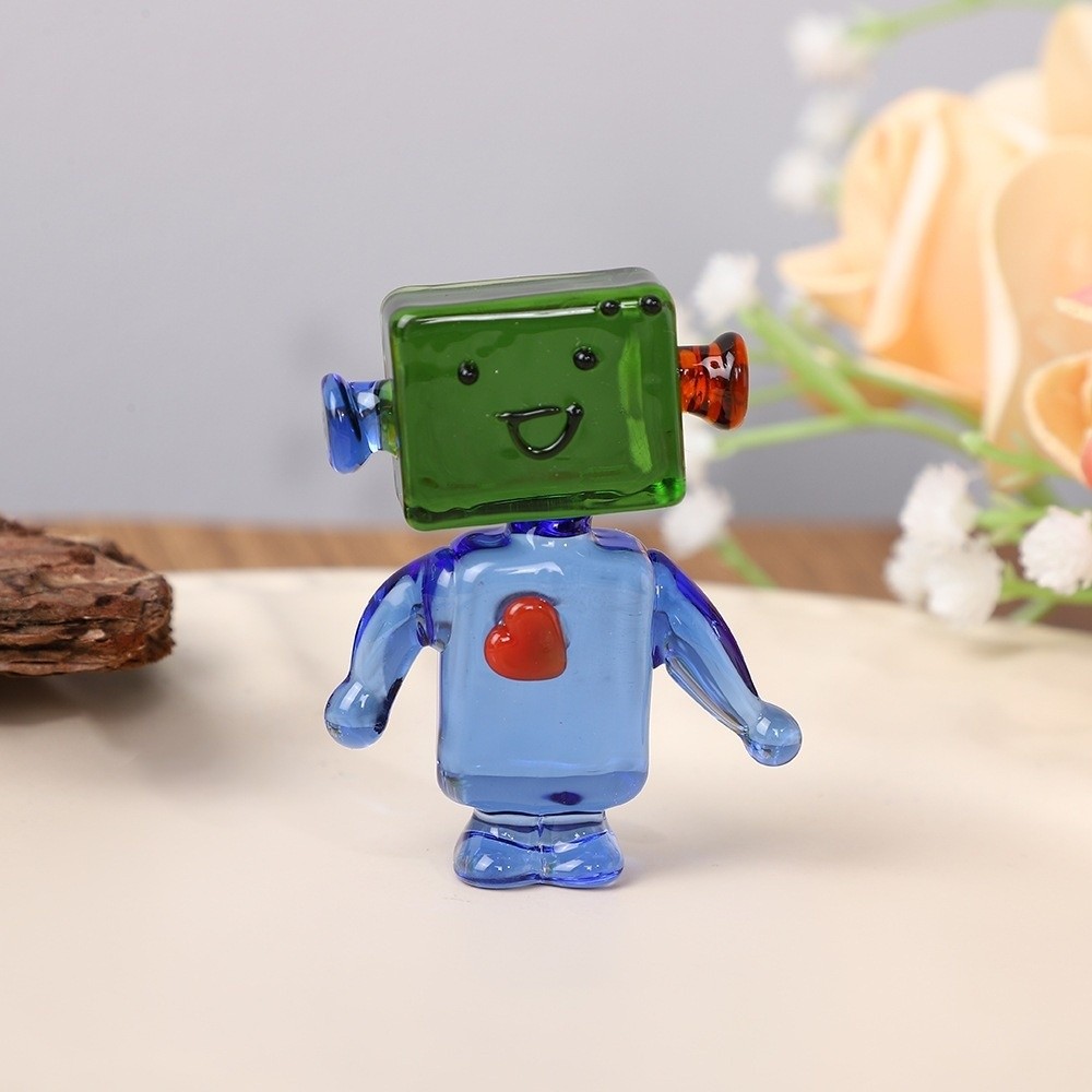 Unique Colorful Face Robot Orn - Art Craft Robot 评论和价格