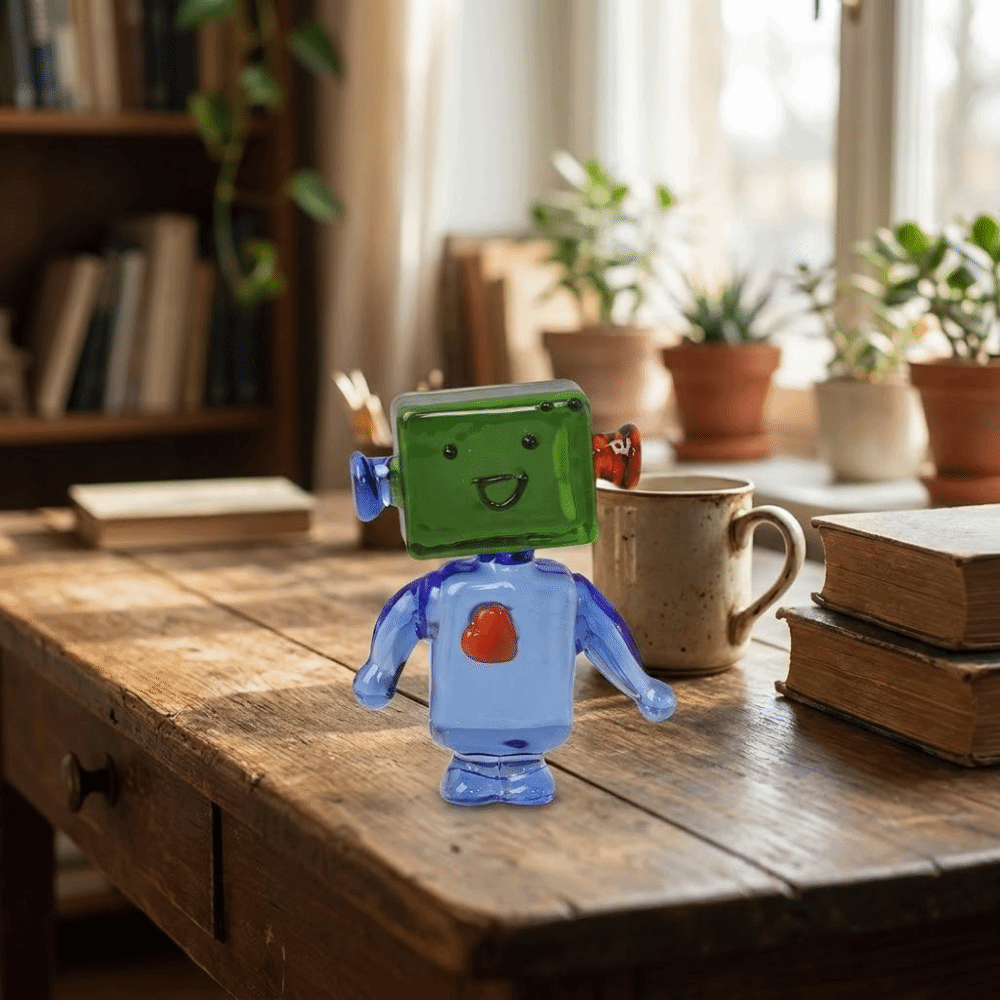Unique Colorful Face Robot Orn - Art Craft Robot 评论和价格