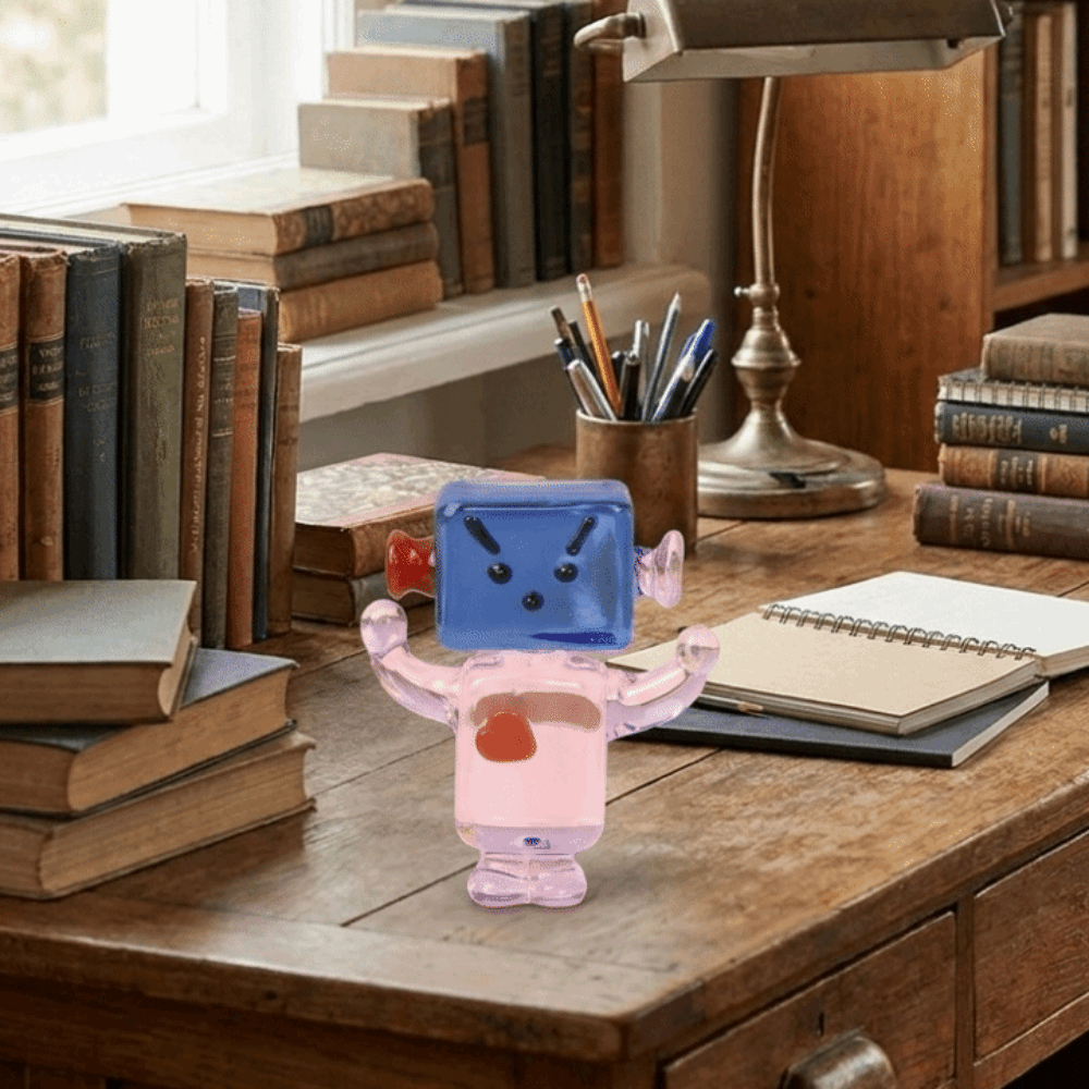 Unique Colorful Face Robot Orn - Art Craft Robot 评论和价格