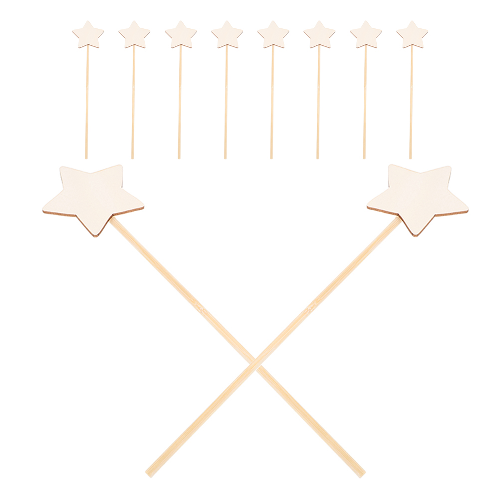 10pcs DIY Wooden Star Wands Pr - Art Craft Stick 评论和价格