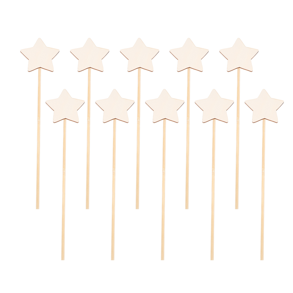 10pcs DIY Wooden Star Wands Pr - Art Craft Stick 评论和价格