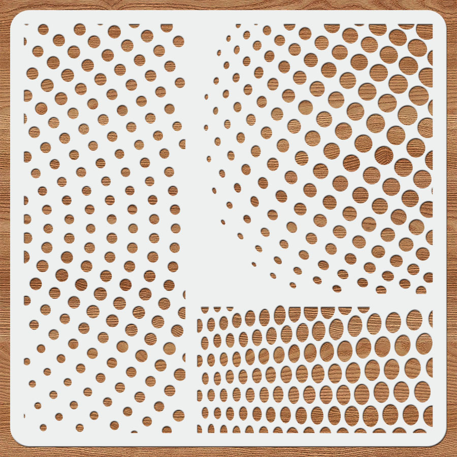 1PC Halftone Dot Stencil – 11. - Art Craft Background 评论和价格