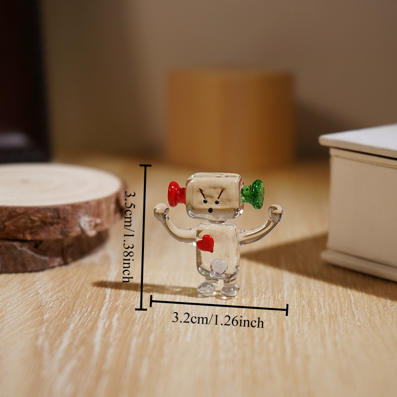 Cute Face Robot Handcrafted Gl - Art Craft Robot 评论和价格